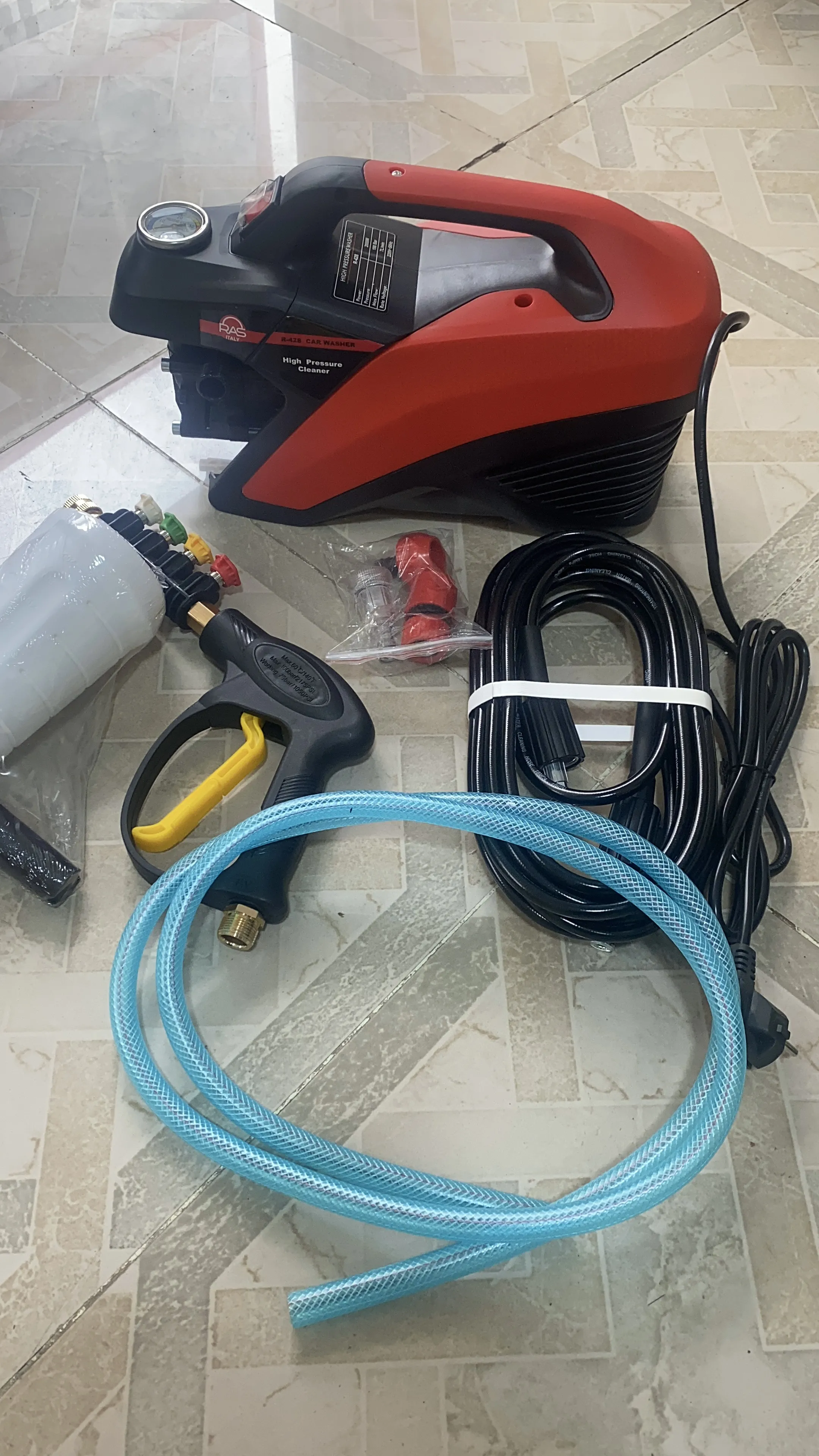 کارواش دینامی اصل ایتالیا ۱۹۰ بار ۲۰۰۰ وات  PAS R-428