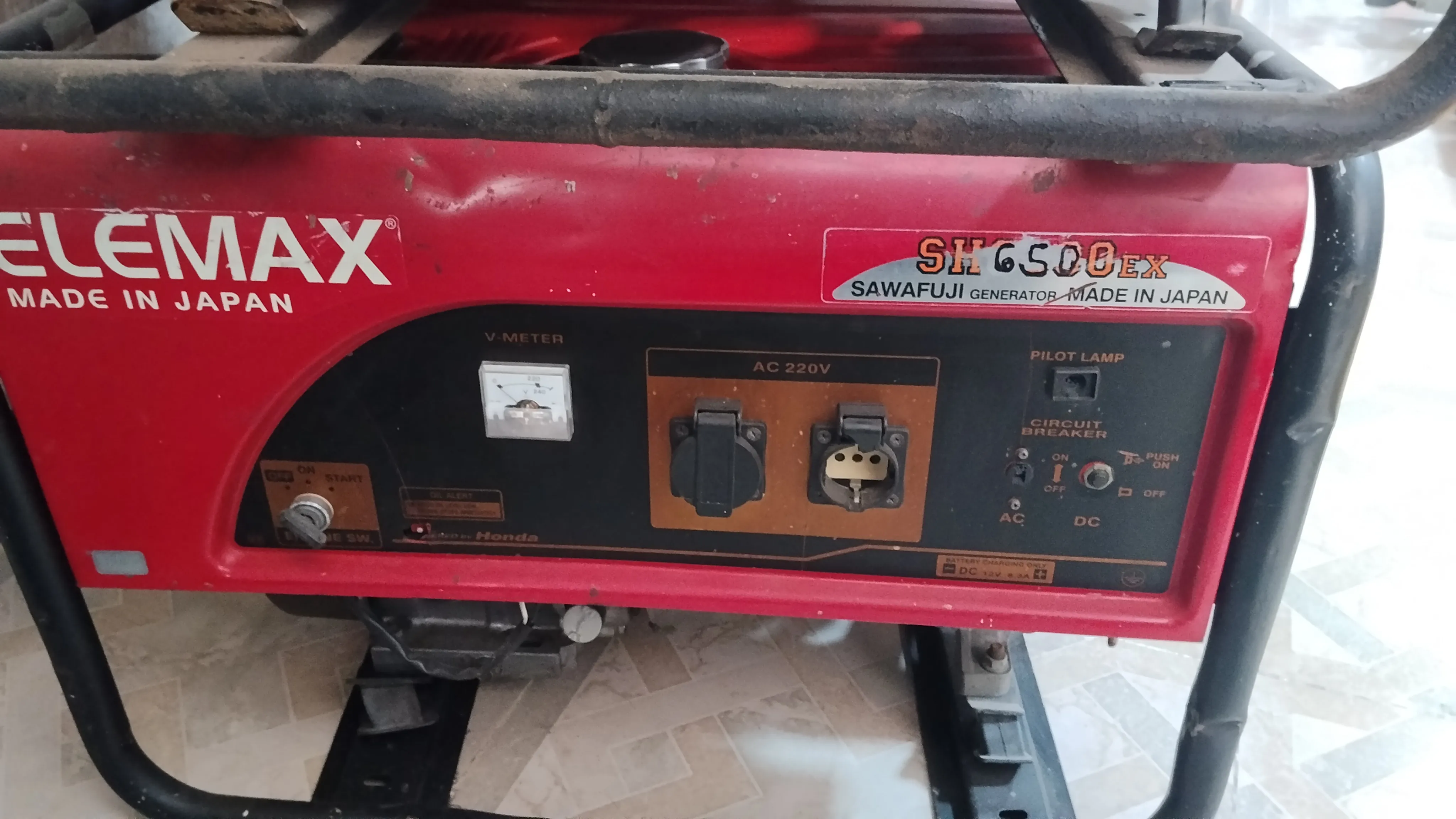 موتور برق هونداالمکس ژاپن ۶/۵کاوا مدلSH6500EX تک فازکارکرده